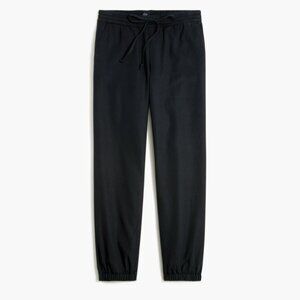 NWT J.Crew Lightweight jogger pants in cotton twill Black Size 12